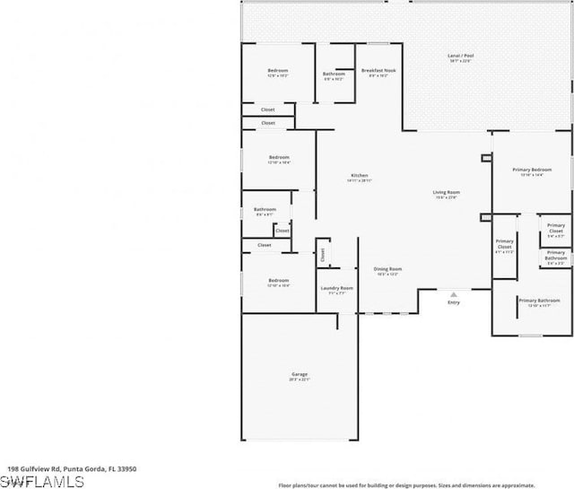 198 Gulfview Rd, Punta Gorda, FL 33950 - view of room layout