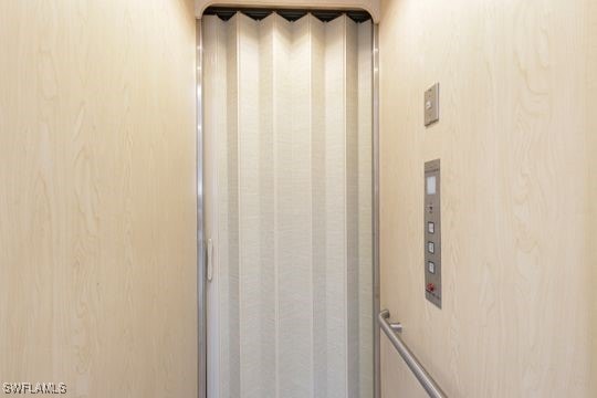 interior space with elevator