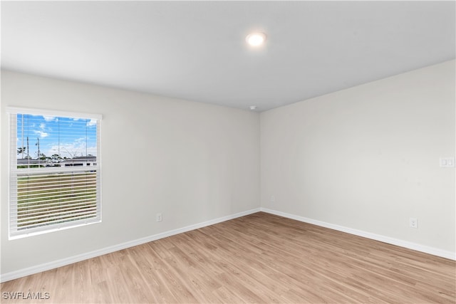 empty room featuring light hardwood / wood-style floors