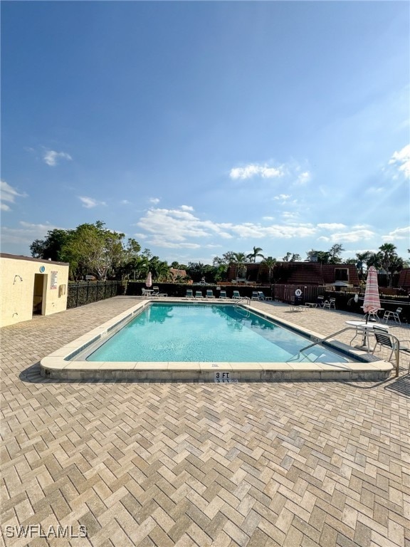 view of pool with a patio