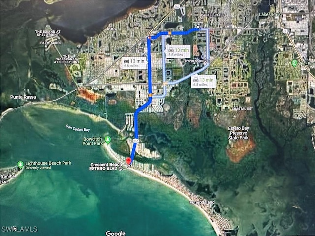aerial map of property and surrounding area