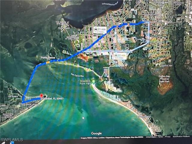 aerial overview of property's location
