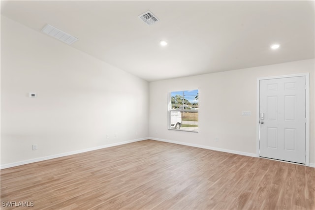 empty room featuring light hardwood / wood-style floors