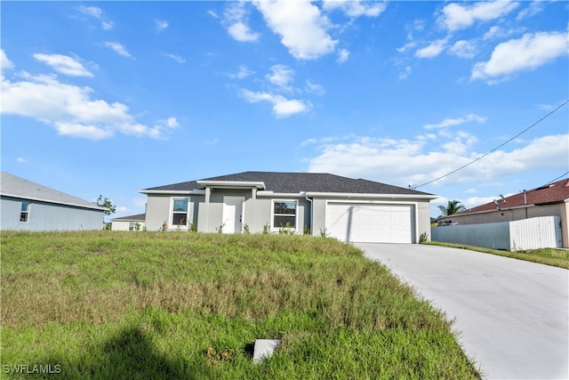 view of front facade featuring a garage