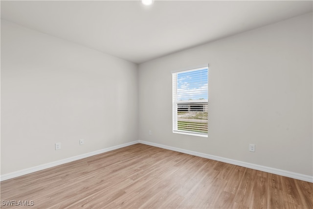 empty room featuring light wood-type flooring