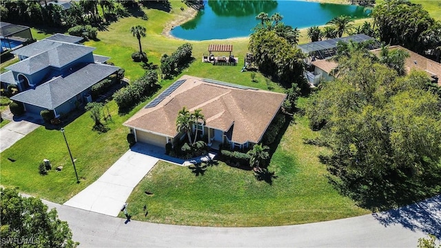 20730 Groveline Ct, Estero, FL 33928 - view from above of property with a large body of water