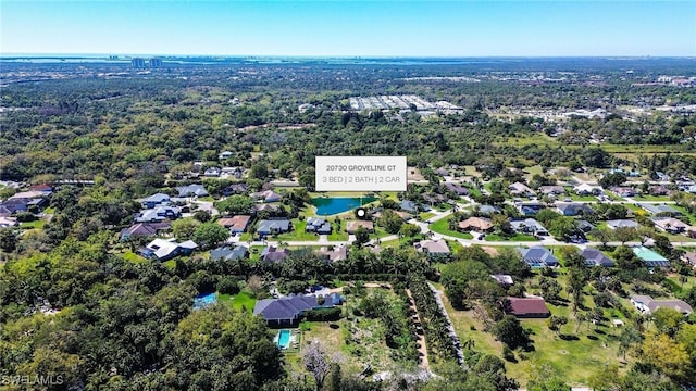 drone / aerial view featuring a residential view