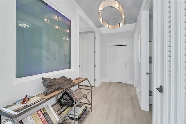 interior space featuring light hardwood / wood-style floors