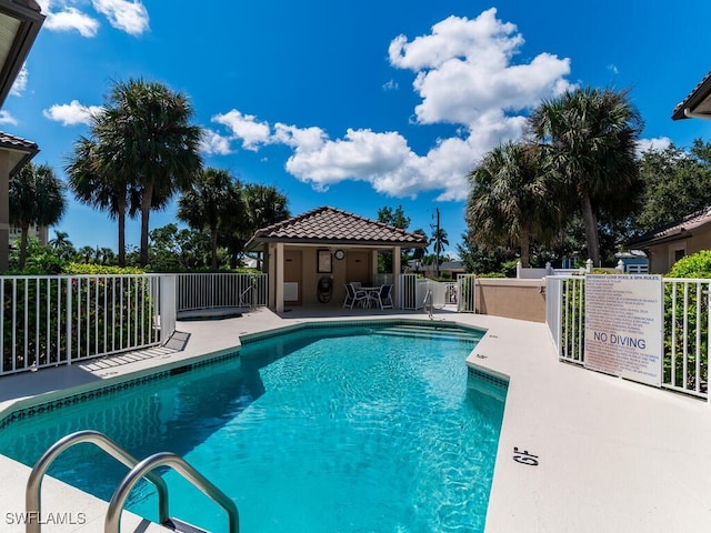 view of pool with a patio area