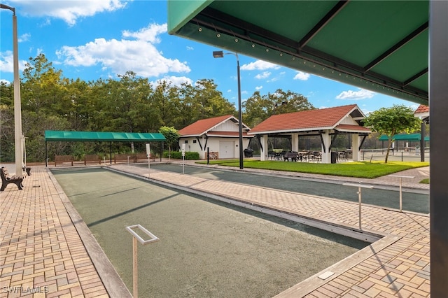 view of property's community with a gazebo