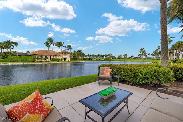 14987 Rivers Edge Ct Unit 139, Fort Myers, FL 33908 - view of patio with a water view