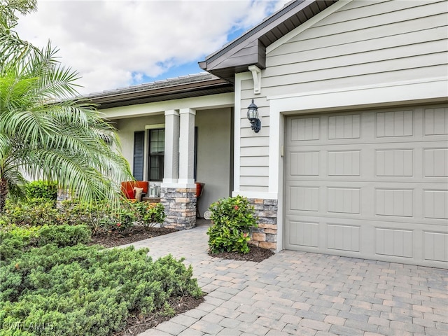 entrance to property with a porch