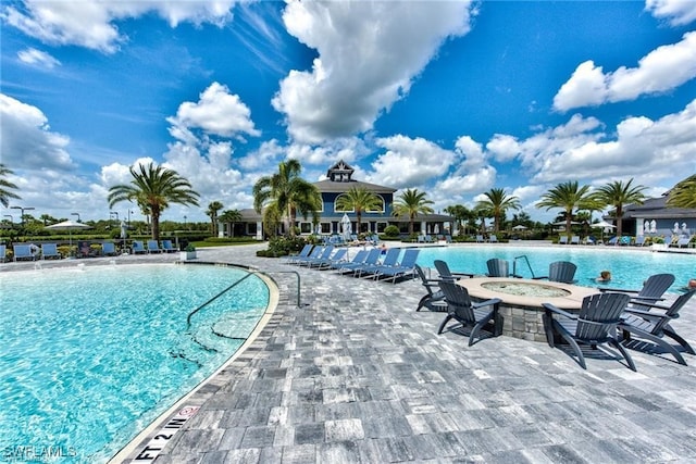 view of pool with a patio