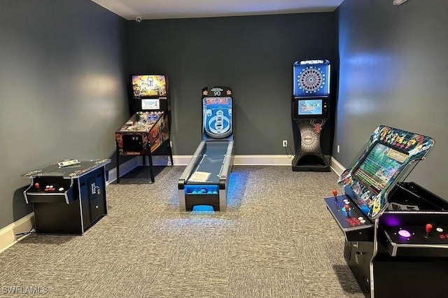 playroom featuring carpet floors