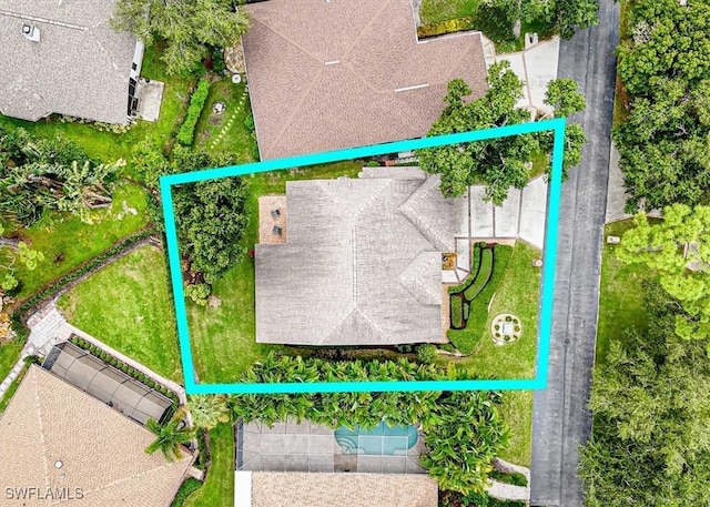 15621 Red Fox Run, Fort Myers, FL 33912 - aerial view of property and surrounding area with property boundaries highlighted