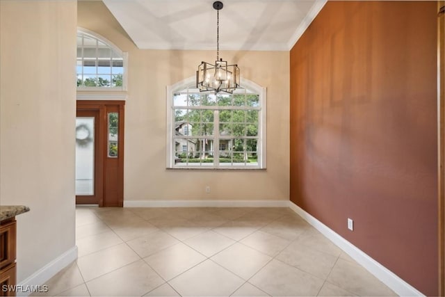 15621 Red Fox Run, Fort Myers, FL 33912 - entrance foyer featuring a chandelier and light tile patterned flooring