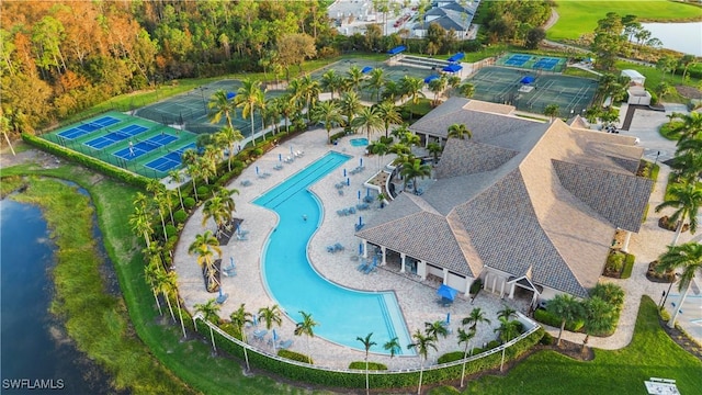 12917 Hadley Ct, Fort Myers, FL 33913 - bird's eye view of a pool