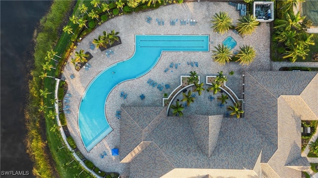 12917 Hadley Ct, Fort Myers, FL 33913 - view from above of property with a pool area