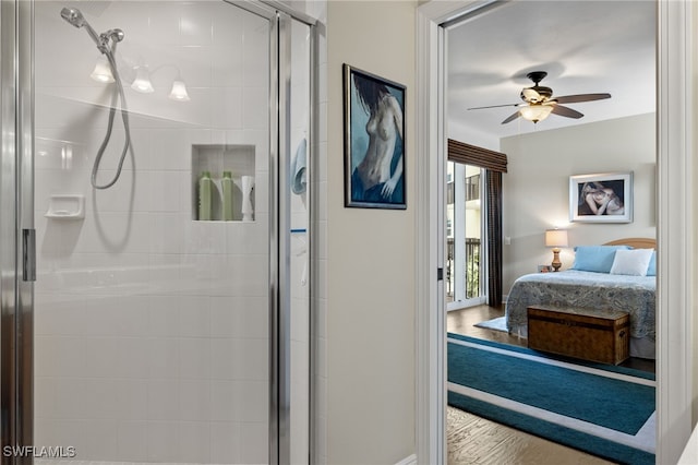 bedroom with ceiling fan