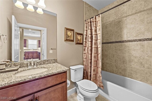 7638 Jacaranda Ln, Naples, FL 34114 - full bath featuring vanity, toilet, and shower / tub combo