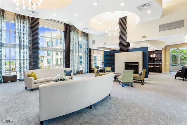 9123 Strada Pl Unit 7501, Naples, FL 34108 - lobby featuring a high ceiling and recessed lighting