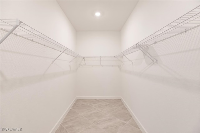 view of walk in closet