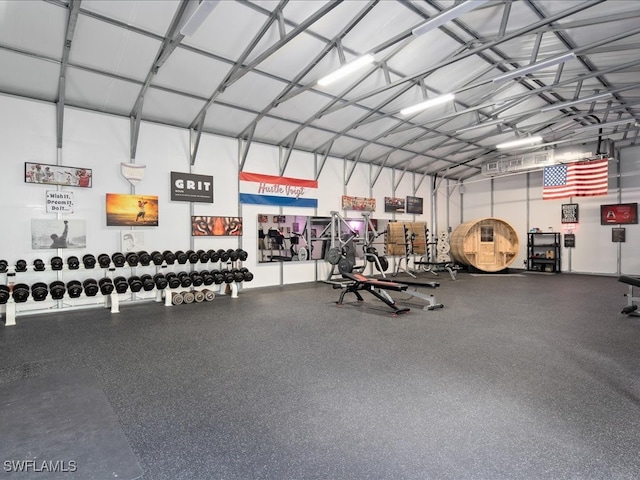 view of workout area