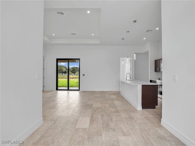 interior space featuring sink