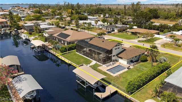 5811 SW 1st Pl, Cape Coral, FL 33914 - aerial view of residential area featuring a large body of water