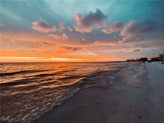 water view featuring a view of the beach