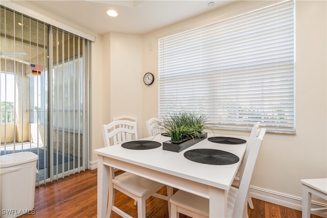 dining room featuring dark hardwood / wood-style floors