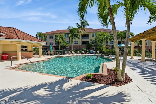 view of pool with a patio area