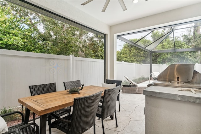 view of sunroom