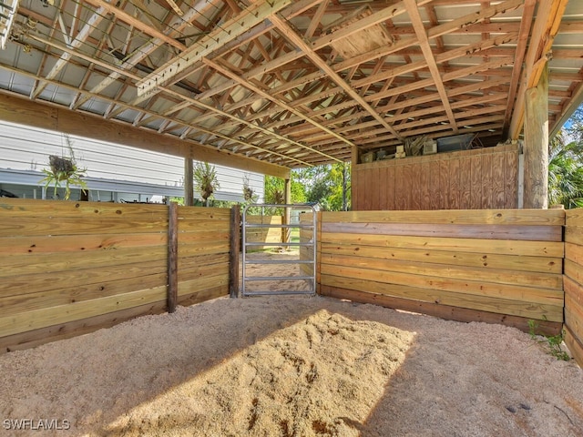 view of horse barn