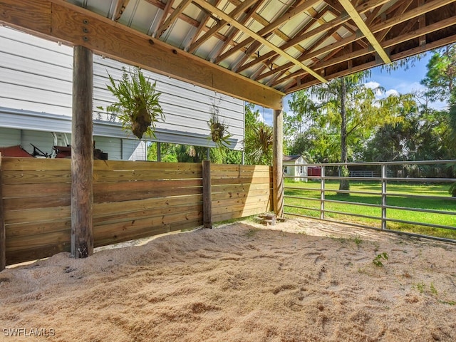 view of horse barn