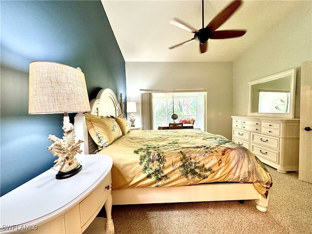 bedroom with carpet and ceiling fan