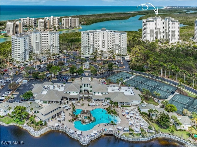 295 Grande Way Unit 1004, Naples, FL 34110 - view of urban area with a large body of water and a pool