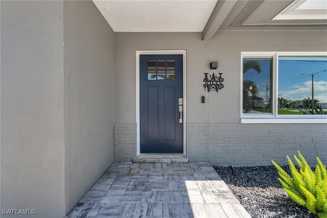 view of doorway to property