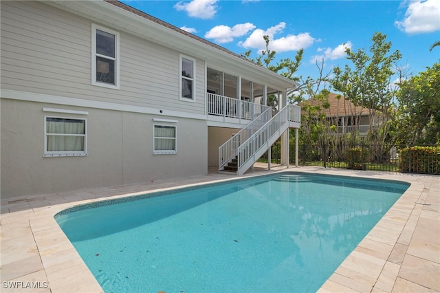 view of pool featuring a patio area