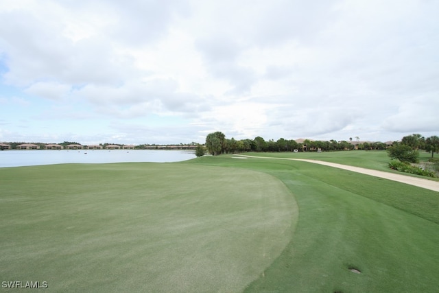 view of property's community with a water view