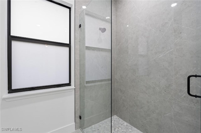 bathroom with walk in shower