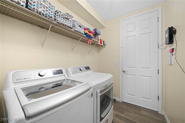 laundry area featuring washing machine and dryer