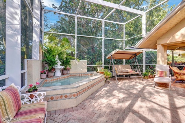 view of sunroom