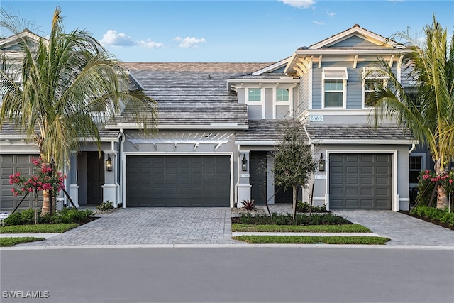 view of front of home featuring a garage