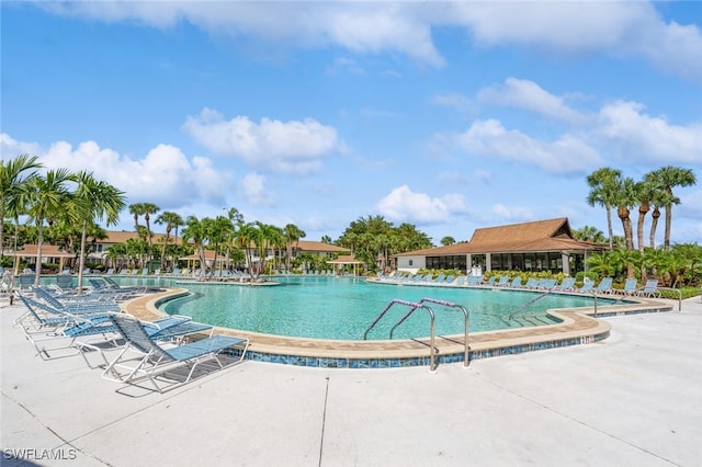 view of pool with a patio