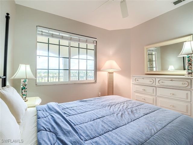 bedroom with ceiling fan