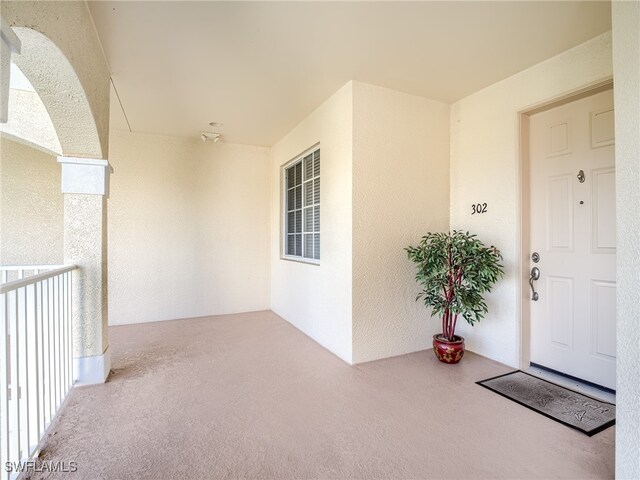 view of doorway to property