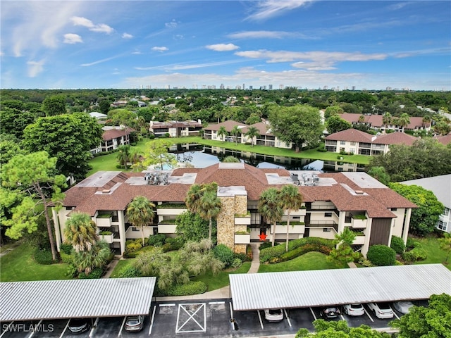 bird's eye view with a residential view