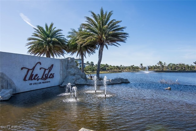 view of water feature