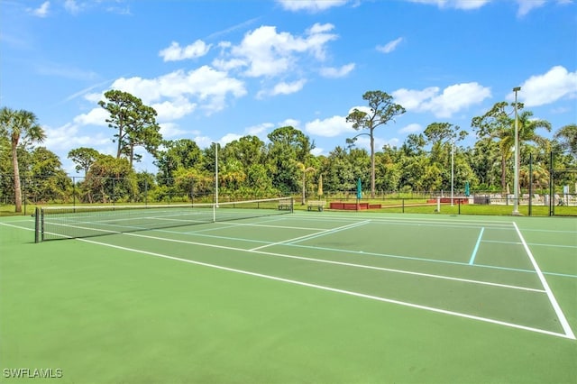 view of tennis court